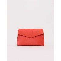 Phase Eight Suede Chain Strap Clutch Bag Orange