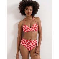 Phase Eight Shell Print High Waisted Bikini Bottoms Red Mix