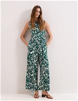 Phase Eight Floral Sleeveless Jumpsuit Green Mix