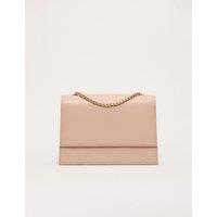 Phase Eight Leather Double Chain Clutch Bag Neutral
