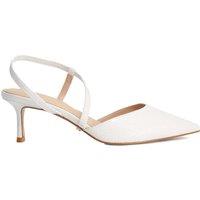 Dune London Glitter Stiletto Heel Court Shoes White