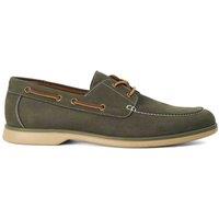 Dune London Leather Boat Shoes Khaki