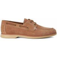 Dune London Leather Boat Shoes Camel