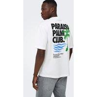ONLY & SONS Pure Cotton Pasadena T-Shirt White Mix