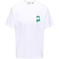 ONLY & SONS Pure Cotton Palm Courts T-Shirt White Mix