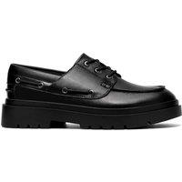 Clarks Leather Lace Up Boat Shoes (3-6 Large) Black