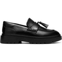 Clarks Leather Slip On Loafers (3-6 Large) Black
