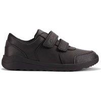 Clarks Kids' Leather Riptape School Shoes (10 Small-2 Large) Black