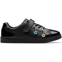 Clarks Kids' Leather Riptape School Shoes (10 Small-2 Large) Black