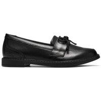 Clarks Leather Bow Loafers (12 Small-2 Large) Black