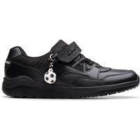 Clarks Leather Riptape School Shoes (10 Small-2 Large) Black