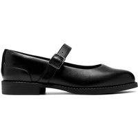 Clarks Leather Buckle School Shoes (3-7 Large) Black