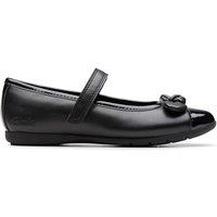 Clarks Kids' Leather Riptape School Shoes (7 Small-2 Large) Black