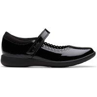Clarks Leather Riptape Mary Jane Shoes (10 Small-2 Large) Black