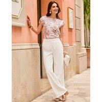 SOSANDAR Zebra Print Tie Detail Top White Mix