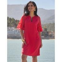 SOSANDAR Angel Sleeve Knee Length Shift Dress Pink