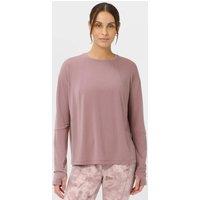 Sweaty Betty Soft Flow Studio Crew Neck Relaxed Top Light Purple