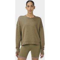 Sweaty Betty After Class Modal Blend Relaxed Crop Sweatshirt Khaki