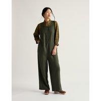Seasalt Cornwall Pure Linen Sleeveless Jumpsuit Green