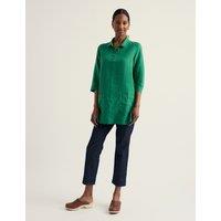 Seasalt Cornwall Pure Linen Oversized Tunic Medium Green