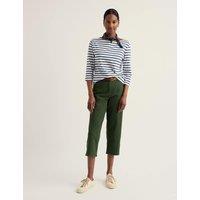 Seasalt Cornwall Cotton Rich Straight Leg Cropped Trousers Green