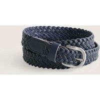 Seasalt Cornwall Leather Intertwined Woven Jeans Belt Navy