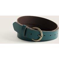 Seasalt Cornwall Leather Circle Buckle Jeans Belt Teal