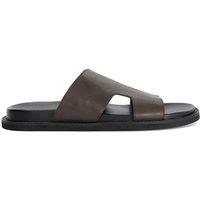 Dune London Leather Cut Out Sandals Brown