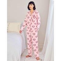Chelsea Peers Jersey Chilli Heart Print Pyjama Set Pink