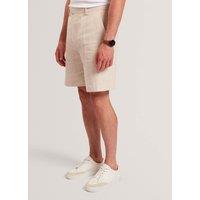 Ted Baker Regular Fit Linen Rich Chino Shorts Cream