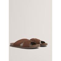 Ted Baker Suede Sliders Brown