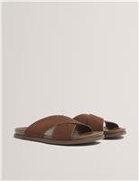 Ted Baker Suede Sliders Brown