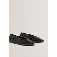 Ted Baker Leather Flat Pointed Pumps Black