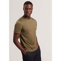 Ted Baker Pure Cotton Crew Neck T-Shirt Khaki