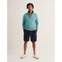 Seasalt Cornwall Pure Cotton Half Zip Long Sleeve Sweatshirt Blue