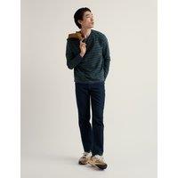 Seasalt Cornwall Pure Cotton Striped Crew Neck Top Dark Navy Mix