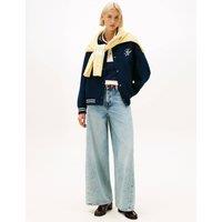 Tommy Hilfiger High Waisted Wide Leg Jeans Blue Denim