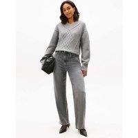 Tommy Hilfiger High Waisted Barrel Jeans Grey