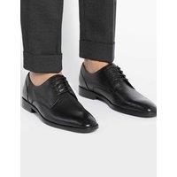 Dune London Wide Fit Leather Oxford Shoes Black