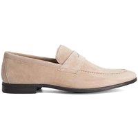 Dune London Suede Slip On Loafers Sand