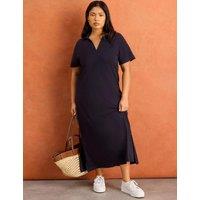 Live Unlimited London Pure Cotton Maxi T-Shirt Dress Navy
