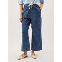 Monsoon Mid Rise Straight Leg Ankle Grazer Jeans Blue