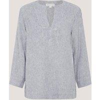 Monsoon Pure Cotton Floral Applique Shirt White