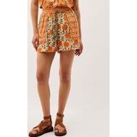 Monsoon Floral Shorts Orange Mix