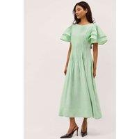 Monsoon Slash Neck Midaxi Skater Dress Mint