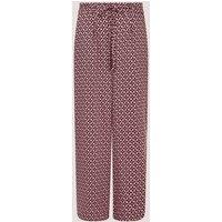 Monsoon Printed Tie Detail Wide Leg Trousers Pink Mix