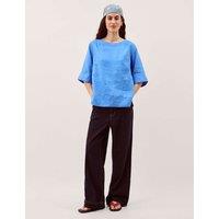 Monsoon Pure Linen Top Blue