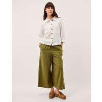 Monsoon Pure Linen Collared Shirt Ivory
