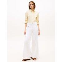 Tommy Hilfiger High Waisted Wide Leg Jeans White