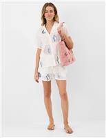 ACCESSORIZE Cotton Rich Shell Patchwork Shirt Ivory